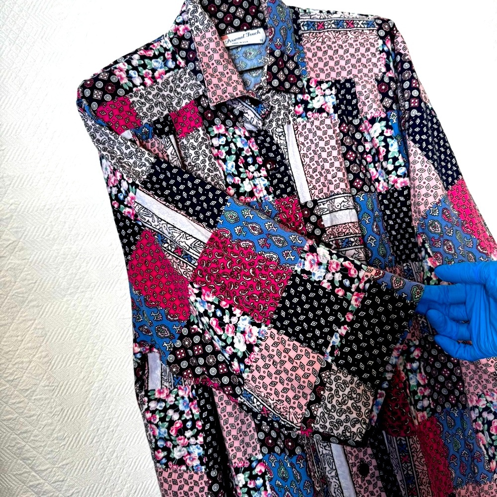 A Personal Touch Vintage Patchwork Button Up 1x - image 6